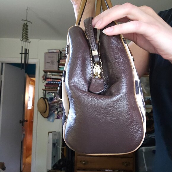 Coach Brown and Black Leopard Print Satchel - Picture 15 of 16